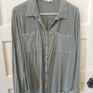 Maurices Green Button Down Shirt